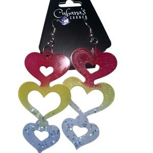 Stunning Heart Drop Earrings
